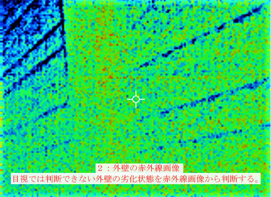 外壁の赤外線画像